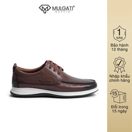 Giày da nam MULGATI Boat Shoes da trơn buộc dây - K62-2