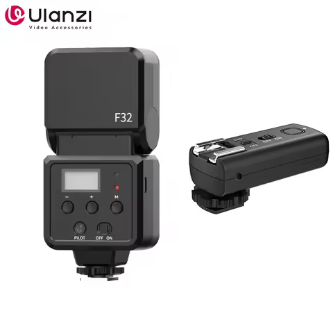 Ulanzi F32 On-Camera Flash Speedlite GN32 with TT-01 Wireless Trigger Transmitter for Sony Canon Nik