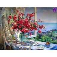 DIY - Painting Set paint by number kit - FLOWER 40x50cm. part-9