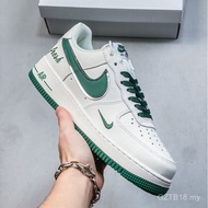 N & K Air Force 1 Low Green Text Low-Top Casual Sneakers NBJ0 R4G1