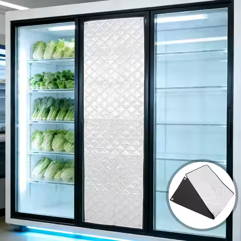 Insulated Refrigerator Cover 71x20in Aluminum Foil Freezer Top Cover Weather Resistant Winter Summer
