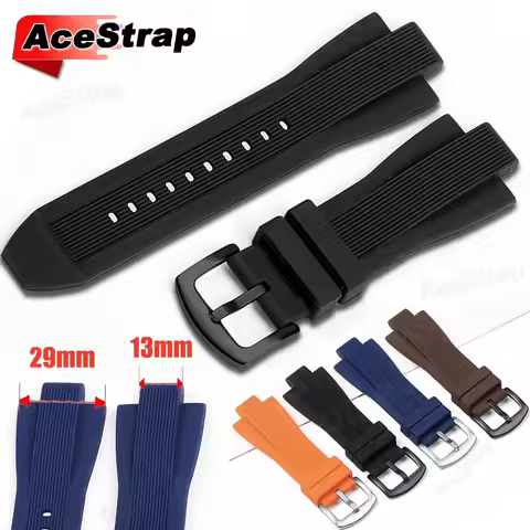 13mm*29mm Convex End Silicone Watch Band for Michael Kors Bracelet Rubber Strap for Women Men Waterp