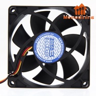 Mute 80mm Computer PC Case 3/4 Pin Cooling Fan with Screw Pad for PC CUP