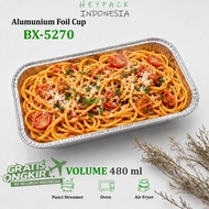 Aluminum Foil Tray Cup BX 5270 Macaroni Grill Spaghetti Schotel Pai Lasagna