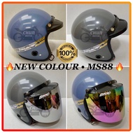 MS88 Helmet New Colour Nano Blue & Nano Grey Helmet MS88 / Topi Murah MS88 with Visor (Sirim Lulus)