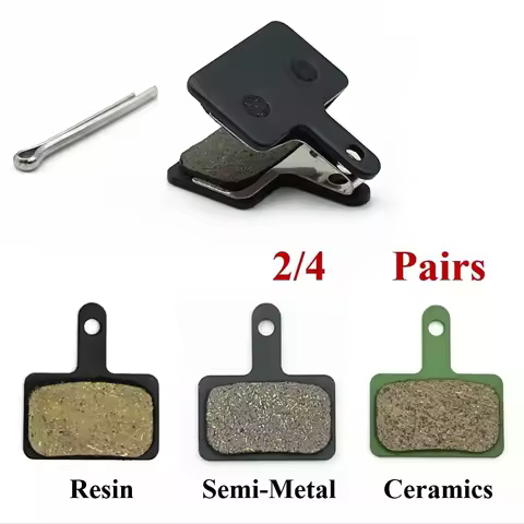 2/4pairs Bike Disc Brake Pads Resin Semi Metal Ceramic for Shimano Deore B01S B03S B05S MT200 MT400 
