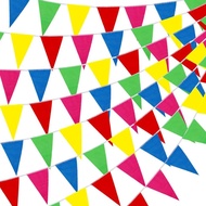 Fs-6 Colorful Triangular Cloth Flags Festival Decorative Flags 50 Meters 100Pcs/80 Meters 100Meters 