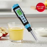 Food Thermometer & Digital PH Meter, 0.00–14.00 pH, for Soil, Milk, Fruit, Flour, Cheese Test