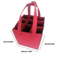 Wine Carrier Tote Felt 9 Bottle Wine Bags Reusable Wine Bag For Travel. Picnic Byob Portable Leakpro