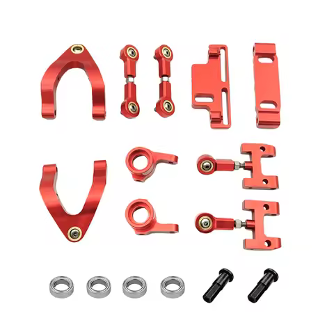 Metal Steering Cup Upper Lower Swing Arm Seat Steering Slider Turning Block for WPL D12 D42 RC Car S