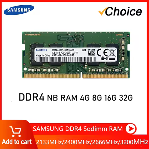 Samsung DDR4 4GB 8GB 16GB 32GB 64GB 2400mhz 2133 2666mhz 3200mhz Sodimm Notebook High Performance La