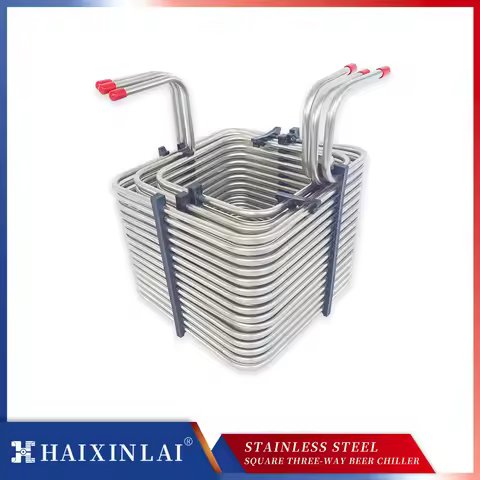 3-way square stainless steel cooling coil, 3-head cooling wine pipe, water-cooled beer machine cooli