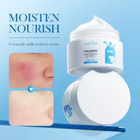 SADOER Ceramide Milk Double Moisturizing Facial Cream Whitenting Anti Wrinkle Face Cream Skin Care
