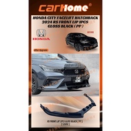 HONDA CITY 2024 HATCHBACK FACELIFT GN5 RS FRONT LIP 1PCS GLOSS BLACK PP RS SPEC
