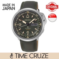 [Time Cruze] Seiko Prospex Field Compass SRPD33J1 Japan Made Automatic Green Leather Men Watch SRPD33 SRPD33J