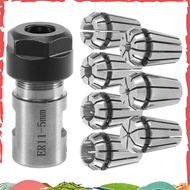 7Pcs ER11 1-7mm Spring Collets with ER11A 5mm Motor Shaft Holder Extension Rod