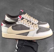 全新✨Travis Scott x Jordan Air Jordan 1 聯名款AJ1 白棕色 倒鉤3.0 波鞋 運動鞋 板鞋 男女同款Skate shoes for both men and wo