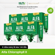 [6 กล่อง] Alfa Chlorophyll X บรรจุกล่องละ 6 ซอง (ซองละ 4 กรัม) รวม 36 ซอง
