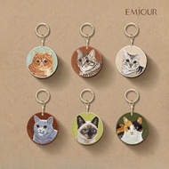 EMJOUR Double-Sided Embroidered Charm-Cat Series (Lazy People Order Area)