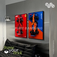 PURE BANDUNG – Frame Your Brick Limited Edition Frame Poster Lego 1:8 Bricks Technic F1 Display Prem