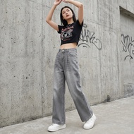 SRD.ID - Baggy Loose Jeans Grey Retro Style Denim Jeans Seluar Jeans Perempuan Baggy Jeans Grey