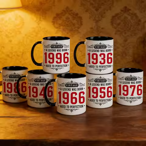 A Legend Was Born Vintage Coffee Mug Ideas Present for Man Dad Grandpa 80th 60th 40th Birthday Gift