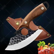 1pc 4.9in Hand Forged Mini Stainless Steel Boning Slicing Pocket Kitchen Knives with Sheath Cheese P