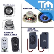 Speaker Assortment 4Ω 3W & 5W Round Speakers and 8Ω 2W / 3W Rectangular Speaker Modules