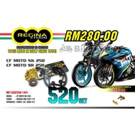 REGINA 520 CF MOTO NK250 Sprocket Chain Kit Set Rantai Spoket (Full Set) CFMoto 14T-41T 520 Regina N