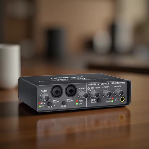 TEYUN Q-24 Professional Sound Card Audio Mixer Channel Monitoring Electric Guitar Live Recording For