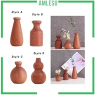 [Amleso] Plant Pot Holder Wooden Flower Vase Desk Organizer Flower Pot Planter Bud for