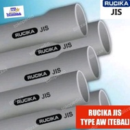 Baru Pipa PVC Rucika JIS 3/4" inch Per Batang 4 Meter Paralon Rucika Abu