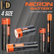 NICRON Rechargeable Battery / Li-Ion Rechargeable Battery / 18650 + 14500 + 10840 + 16340 / Original