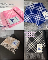 尖沙咀實體店 全新 正貨 現貨Burberry
  格子 羊絨圍巾 
size 168x30cm內圖有價
(順豐包郵)