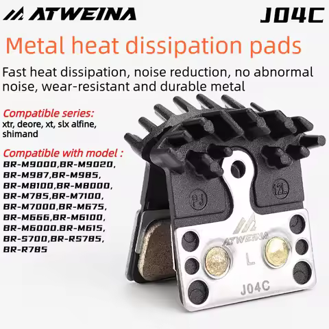 ATWEINA J05A J04C Disc Brake Pads DEORE XT XTR SLX SHIMAND Resin/metal ice pad Brake Pad for M785 M6