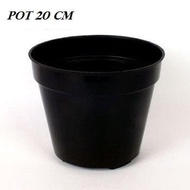 Pot Bunga Plastik 20Cm Pot Hitam Pot Tanaman Pot Plastik 20 Cm