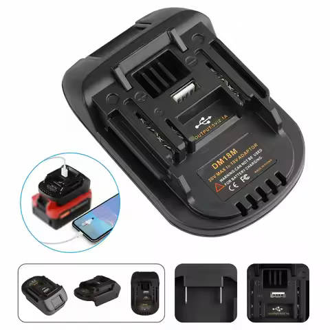 DM18M Battery Adapter Convert Milwaukee M18 / Dewalt 18V Battery to Makita 18-20V Battery of Cordles