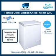 Farfalla Dual Function Chest Freezer 120L (FCF-121W) + Free Delivery