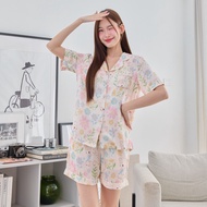 Muslin Pajamas Collection Muslin Pet รุ่น Flower Pastel (N/T/P/K/L 5042) | ชุดนอนผู้หญิง