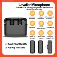 J13 Microphone  Wireless with Charging Case for phone Lavalier Microphone Live Vlogging Video Recodi