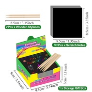 Children100Scratch-off painting paper in a box, colorful handmade scratch-off painting paper5.15 IAJ