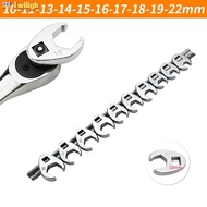 【TWILIGH】10Pcs 3/8Inch Drive Crowfoot Wrench 10 to 22mm Metric Foot Open End Spanner