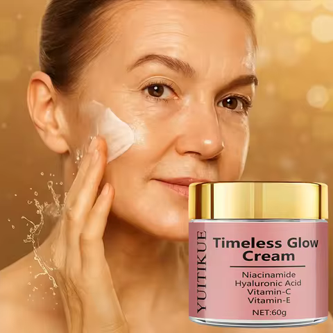 YUITIKUE Timeless Glow Cream, With Niacinamide Vitamin C E & Hyaluronic Acid, Brightening Hydrating 