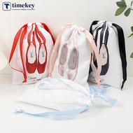 TIMEKEY Stain Double Drawstring Children's Ballet Shoes Storage Bag Mobile Phone Dance Supplies Stor