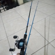 set Joran casting maguro dgn bait casting reel second/sekun/bekas 