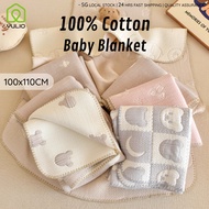 [SG] 100% Cotton Baby Blanket 100x110CM Baby Blanket Toddler Blanket Cotton Kids Blanket Pure Cotton