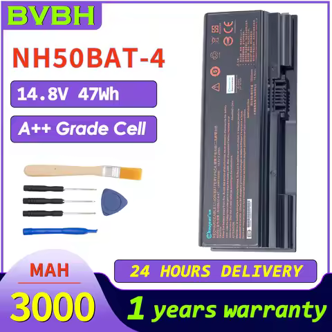 BVbh NH50BAT-4 Battery for Clevo NH70RAQ/NH55EDQ/NH50RA For Machenike NH70RHQ/NH58RCQ/T58 For Sager 