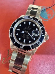 🧺🧺洗衣街🧺🌈🌈新返貨啦🌈🌈Vintage Rolex Submariner 16618🖤原裝黑圈黑面 18K黃金黑十 跟上行紙😎KCB1411（旺角洗衣街店）