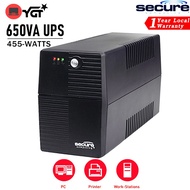 Secure UPS 650VA | 1000VA | 1500VA | 2000VA | 3000VA Uninterruptible Power Supply With AVR For PC AV
