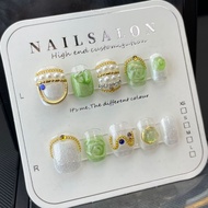 Pure Handmade Wearable Nails Bohemian Style Small Short Nails Super Exquisite Finished Nails Pregnan